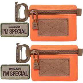 Tactical Keychain Pouch - Military Mini Size Belt Gear EDC Pocket Organizer as Coin Purse ID Card Holder Car Fob Key Waist Case Wallet Earphone Pack