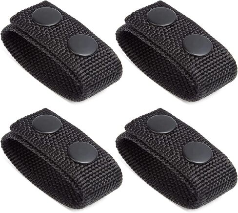 حافظات أحزمة CONSIO لحزام الخدمة، أحزمة واجب مع أزرار كبس مزدوجة تناسب حزام تكتيكي عريض مقاس 2-2¼ بوصة تثبيت حزام الشرطة الأمنية (مجموعة من 4) in Kuwait