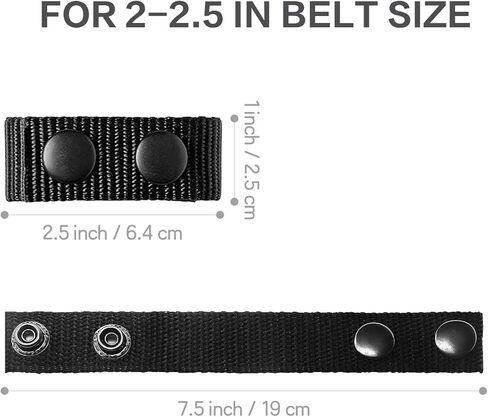 حافظات أحزمة CONSIO لحزام الخدمة، أحزمة واجب مع أزرار كبس مزدوجة تناسب حزام تكتيكي عريض مقاس 2-2¼ بوصة تثبيت حزام الشرطة الأمنية (مجموعة من 4) in Kuwait