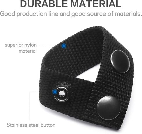 حافظات أحزمة CONSIO لحزام الخدمة، أحزمة واجب مع أزرار كبس مزدوجة تناسب حزام تكتيكي عريض مقاس 2-2¼ بوصة تثبيت حزام الشرطة الأمنية (مجموعة من 4) in Kuwait