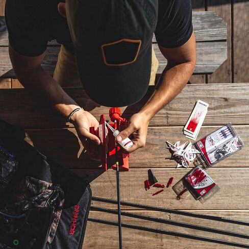 Bohning Pro Class Fletching Jig مع مشبك مستقيم باللون الأحمر in Saudi Arabia