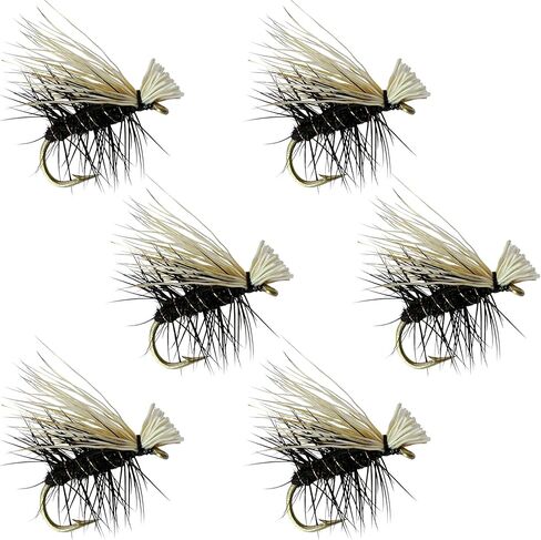 Thor Outdoor Elk Hair Caddis Dry Fly Set - Simple, Effective Fly Fishing Flies for Trout, Bluegill, Freshwater Panfish in Kuwait
