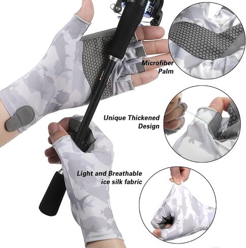 DEILAI 3 قطع قفازات الصيد عدة للرجال والنساء قبعة الصيد واسعة حافة قبعة الشمس مع شبكة قابلة للإزالة غطاء الوجه والرقبة رفرف تنفس الأكمام الشمس الأكمام بارد الأكمام لصيد الأسماك المشي لمسافات طويلة التجديف التخييم in Kuwait