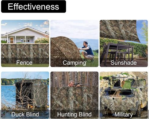 LOOGU Camo Netting, Camouflage Netting Camouflage Net Blinds for Sunshade, Camping, Shooting and Hunting and Many More in Kuwait