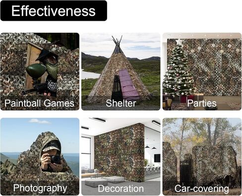 LOOGU Camo Netting, Camouflage Netting Camouflage Net Blinds for Sunshade, Camping, Shooting and Hunting and Many More in Kuwait