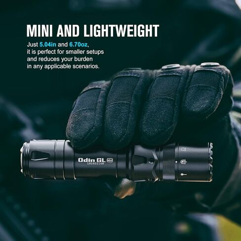 OLIGHT Odin GL 1500 Lumens Picatinny Rail Mount Rechargeable Tactical Flashlight & Baldr S 800 Lumens Compact Rail Mount Weaponlight with Green Beam and White LED Combo in Kuwait