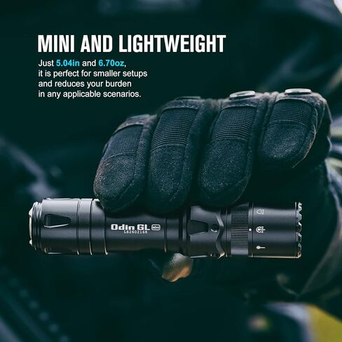 OLIGHT Odin GL 1500 Lumens Picatinny Rail Mount Rechargeable Tactical Flashlight & Baldr S 800 Lumens Compact Rail Mount Weaponlight with Green Beam and White LED Combo in Kuwait
