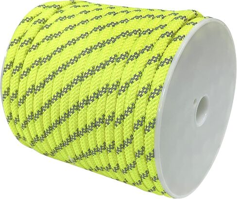 Sutekus 5/16" Accessory Cord Rope High Strength Utility Paracord 8mm Reflective Paracord Hiking Fishing Packaging 130FT (Neon Yellow) in Kuwait