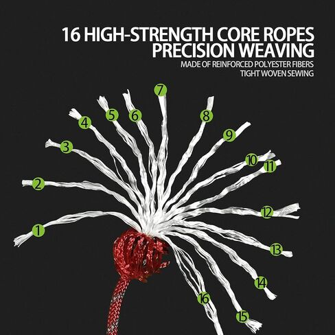 Sutekus 5/16" Accessory Cord Rope High Strength Utility Paracord 8mm Reflective Paracord Hiking Fishing Packaging 130FT (Neon Yellow) in Kuwait