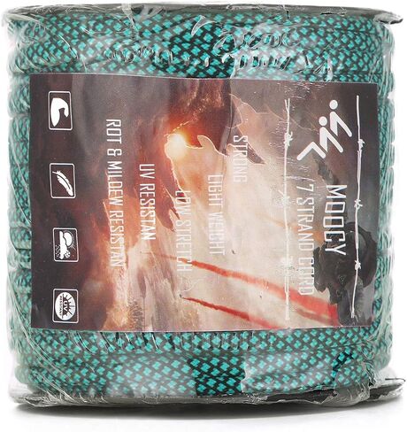 7 Strand Core 550lb Paracord Parachute Cord Lanyard Mil Spec Type III - 4mm 165 Feet Spool of Paracord String Braided Accessories in Kuwait