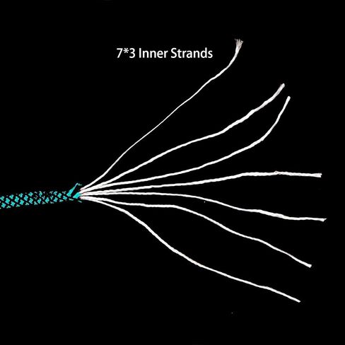 7 Strand Core 550lb Paracord Parachute Cord Lanyard Mil Spec Type III - 4mm 165 Feet Spool of Paracord String Braided Accessories in Kuwait