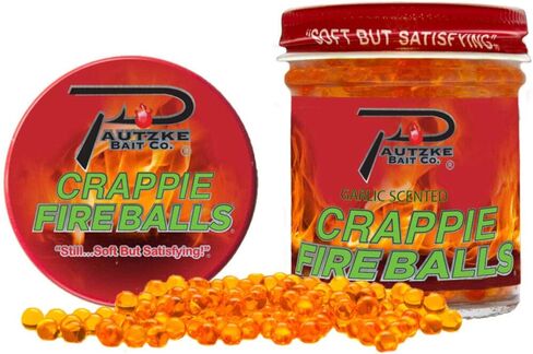 PAUTZKE'S Crappie Fire Balls - Striking Color & Prolonged Scent Release, Infused with Genuine Salmon Egg Juice in Saudi Arabia