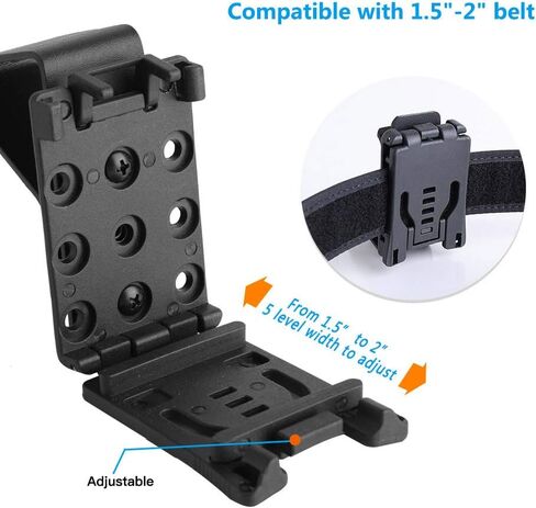 KRYDEX Hearing Protector Holder, Belt Waist Strap Clip Holder for IPSC USPSA IDPA 3-Gun Competition in Saudi Arabia