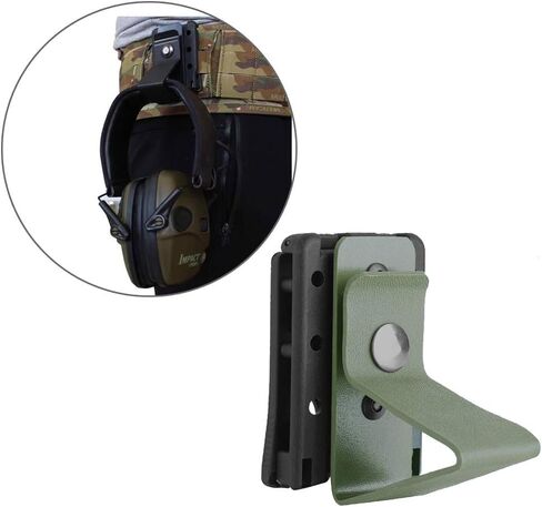KRYDEX Hearing Protector Holder, Belt Waist Strap Clip Holder for IPSC USPSA IDPA 3-Gun Competition in Saudi Arabia