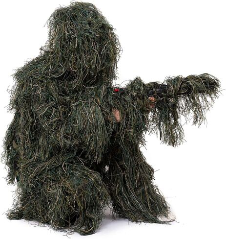 NINAT Ghillie Suit Camo 3D Leafy Gear الغابة الصيد التمويه الملابس 4 قطعة + حقيبة الكبار والأطفال in Kuwait