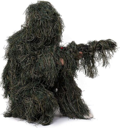 NINAT Ghillie Suit Camo 3D Leafy Gear الغابة الصيد التمويه الملابس 4 قطعة + حقيبة الكبار والأطفال in Kuwait