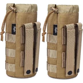 Molle Water Bottle Holder, Upgraded 1000D Nylon Tactical Molle Water Bottle Pouch, Sports Water Bottle Bag Bottom Mesh Lining Hydration Carrier for Camping, Climbing, Hiking and Travelling in Saudi Arabia