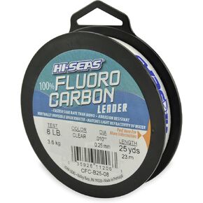 HI-SEAS 100% FLUOROCARBON Fishing LINE Leader - Clear Invisible Leader UNDETECTABLE to Fish, Fast Sinking 6LB-400LB in Kuwait