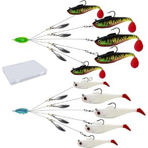 TZDTMEOS Topwater Lure Alabama Rigs مظلة Rigs الصيد Rigs طعم لصيد الأسماك باس الطعم طعم 8 بوصة 1/2 أوقية الصيد الطعم النعامة in Kuwait