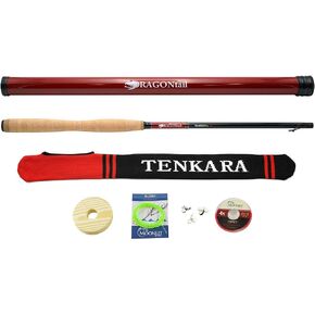 DRAGONtail Tenkara - Shadowfire 365 Tenkara Rod | Classic 12ft telescoping fishing pole with a smooth, easy-to-learn bend for beginner and experienced anglers in Kuwait