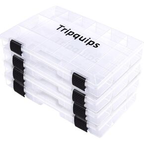 3600 Tackle Trays, Plastic Storage Organizer Box with Removable Dividers - Tackle Boxes - Fishing Tackle Storage - 3700 Tackle Trays - 2 Packs/4 Packs Box Organizer-3600 2 Packs in Kuwait