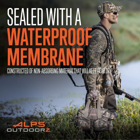 ALPS OutdoorZ Deluxe Floating Blind Bag - Waterproof Hunting Backpack for Men, with Removable Dividers, Thermos Sleeve & Padded Shoulder Strap, Standard - Realtree MAX-7 in Saudi Arabia