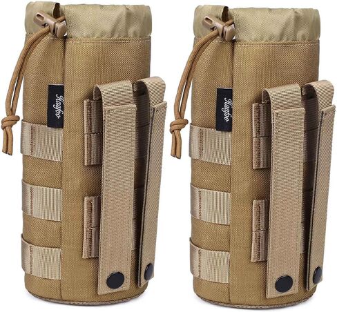 Molle Water Bottle Holder, Upgraded 1000D Nylon Tactical Molle Water Bottle Pouch, Sports Water Bottle Bag Bottom Mesh Lining Hydration Carrier for Camping, Climbing, Hiking and Travelling in Saudi Arabia