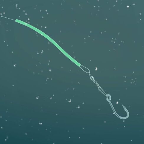 XMHF Fishing Angling Luminous Tube Line Deep Sea Fishing Soft Plastic Glow Tubing Attract Fish 3.8M Light Yellow in Saudi Arabia