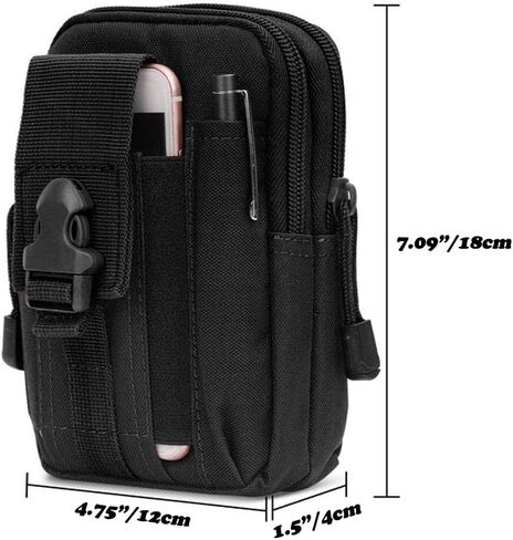 PHILEX Tactical Molle Pouch EDC Utility Gadget Outdoor Men Waist Bag with Phone Belt Clip Holder Holster in Kuwait