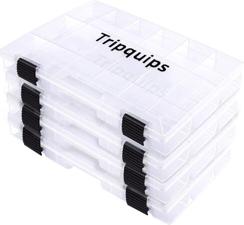 3600 Tackle Trays, Plastic Storage Organizer Box with Removable Dividers - Tackle Boxes - Fishing Tackle Storage - 3700 Tackle Trays - 2 Packs/4 Packs Box Organizer-3600 2 Packs in Kuwait