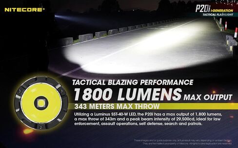 Nitecore P20i مصباح يدوي تكتيكي، 1800 لومن USB-C قابل لإعادة الشحن سريع الشحن جاهز مع منظم LumenTac in Saudi Arabia