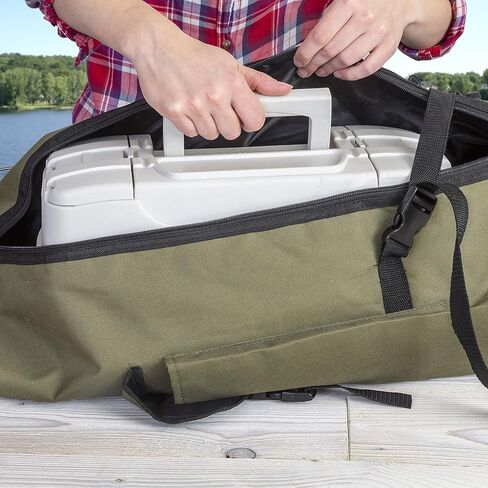 Besti Fishing Rod Organizer Bag (Portable) Shoulder Carry Home and Travel Storage | Professional Reel, Tackle, and Equipment Organization | Heavy-Duty, Water-Resistant (Black) in Kuwait