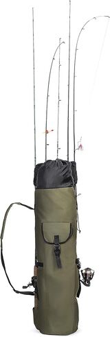 Besti Fishing Rod Organizer Bag (Portable) Shoulder Carry Home and Travel Storage | Professional Reel, Tackle, and Equipment Organization | Heavy-Duty, Water-Resistant (Black) in Kuwait