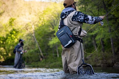 Plano Weekend Series 3600 Tackle Sling Pack, Gray with Red, Black, and White Accents, Includes 2 3600 Stowaway Organizer Boxes, Premium Tackle Storage in Saudi Arabia