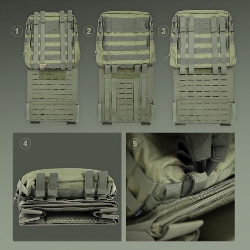 حقيبة ظهر ACETAC 1000D نايلون Mil-Spec التكتيكية MOLLE Hydration، مناسبة للمثانة 3L، تركيب سترة تكتيكية سهلة وضيقة in Kuwait