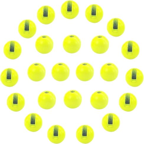 EUPHENG 25 PC Slotted Tungsten Beads Fly Tying Beads Head for Nymph Fishing Materials 12 Colors / 5 Sizes in Kuwait