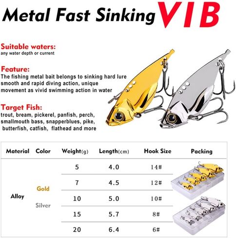 OriGlam 5pcs Fishing Spoons Hard Metal Lure, Fishing Lures Metal Spoons Hard Baits, Metal Fishing Lures for Bass Walleye Trout in Saudi Arabia