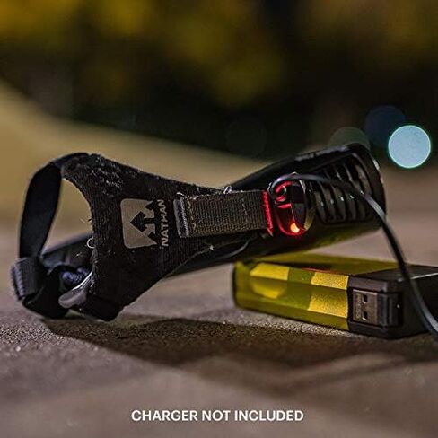 Nathan Zephyr Running Flashlight. Adjustable Hand-Held LED Light with Safety Whistle. For Runners, Walkers, Cyclist, Kids, Security. Handheld Dual Front and Back Light to See and Be-Seen. in Saudi Arabia