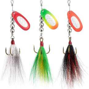 Dr.Fish Musky Spinner, 2/3oz 7" Bucktail Fishing Lure French Blade in Kuwait