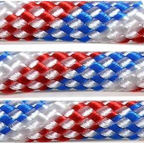 Type III Commercial 550 Paracord 100' Hank Made in USA Survival Cord Parachute Outdoor (Red White and Blue 6868)
