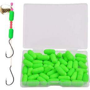 VATEICO Foam Floats Bullet Pompano Rig Surf Fishing Rig Making Kit Snell Floats Pompano Rig Accessories Bottom Rig Parts for Trout Catfish Walleye