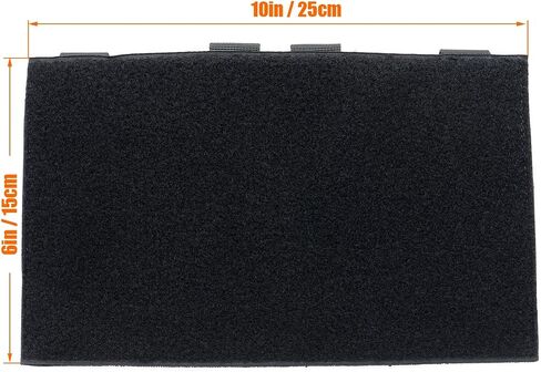 ROCOTACTICAL MOLLE Hook and Loop Mounting Placard Platform, Tactical Style Flex Loop Panel to Convert Any MOLLE Platform to a Hook/Loop Attachment for Hook/Loop Pouches or Morale Patches (Black) in Saudi Arabia