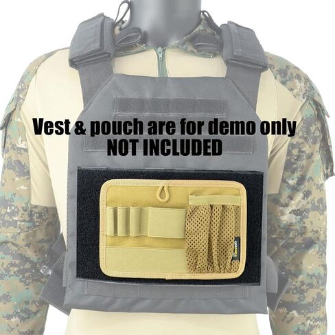 ROCOTACTICAL MOLLE Hook and Loop Mounting Placard Platform, Tactical Style Flex Loop Panel to Convert Any MOLLE Platform to a Hook/Loop Attachment for Hook/Loop Pouches or Morale Patches (Black) in Saudi Arabia
