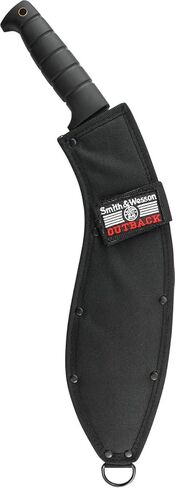 Smith & Wesson Outback SWBH 17in Full Tang Kukri with an 11.9in Stainless Steel Blade and Rubber Handle for Outdoor, Tactical, Survival and EDC,Black in Saudi Arabia