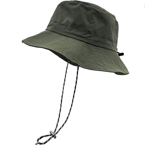 woogwin Waterproof Bucket Rain Hat with Chin Strap Quick Dry Packable Boonie Sun Hat Safari Hat UV Protection in Kuwait