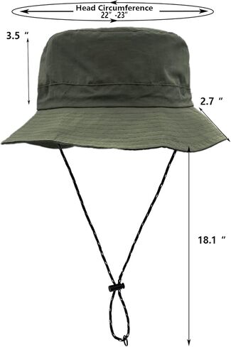 woogwin Waterproof Bucket Rain Hat with Chin Strap Quick Dry Packable Boonie Sun Hat Safari Hat UV Protection in Kuwait