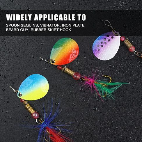 Colorado Blades Spinner Blades Lure Making Kit Fishing Blades Mixed Colors Spinnerbait Walleye Rigs DIY Fishing Lure Making Supplies for Trout Salmon Walleye 25/60pcs in Kuwait