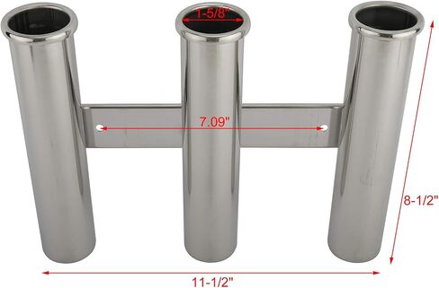 YaeMarine Fishing Rod Holder 316 Stainless Steel Fishing Rod Rack 3Tube/4Tube/5Tube/6Tube Mirror Finish for Marine Boat Yacht Camper in Kuwait