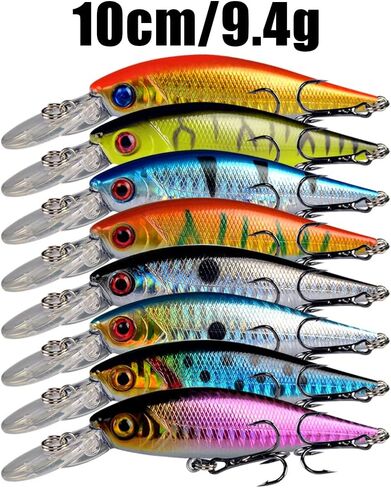 LINGYUE باس الصيد السحر عدة مجموعة Topwater الطعوم الصلبة البلمة Crankbait قلم رصاص VIB سويمبيت لباس بايك صالح المياه المالحة والمياه العذبة in Kuwait