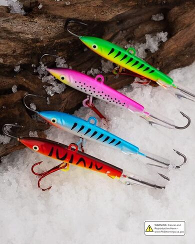 THKFISH Ice Fishing Jigs Ice Fishing Lures Ice Fishing Gear for Crappie, Panfish, Walleye, Bluegill Vertical Jigs Kit Ice Fishing Tackle 4PCS/8PCS 10g(0.35oz) 18g(0.63oz) in Kuwait